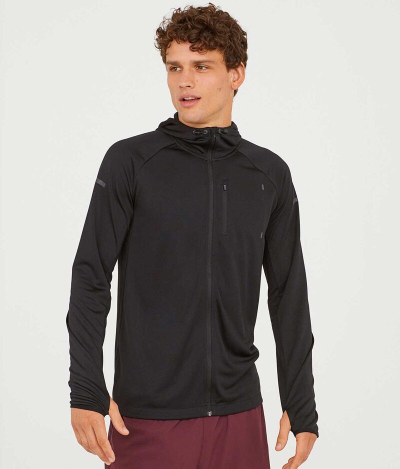 Hooded running jacket front