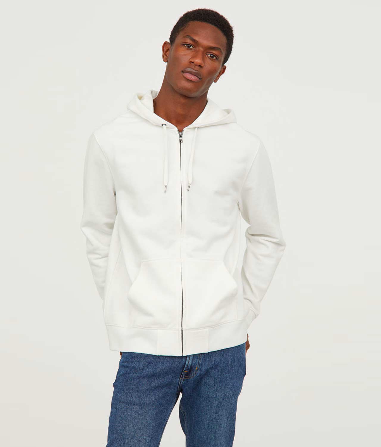 Loose Fit Hooded Jacket - Gray melange - Men